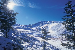 Der verschneite Pass Puerto de La Ragua
