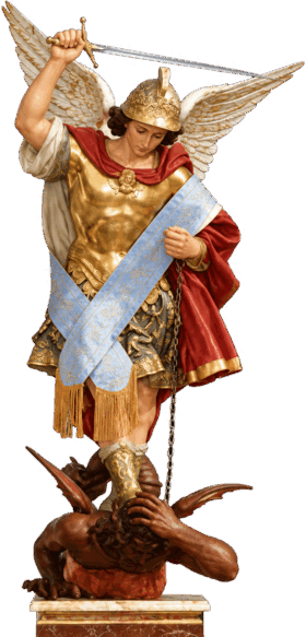 Statue des Erzengels Michael, Schutzpatron von Mecina Bombarón